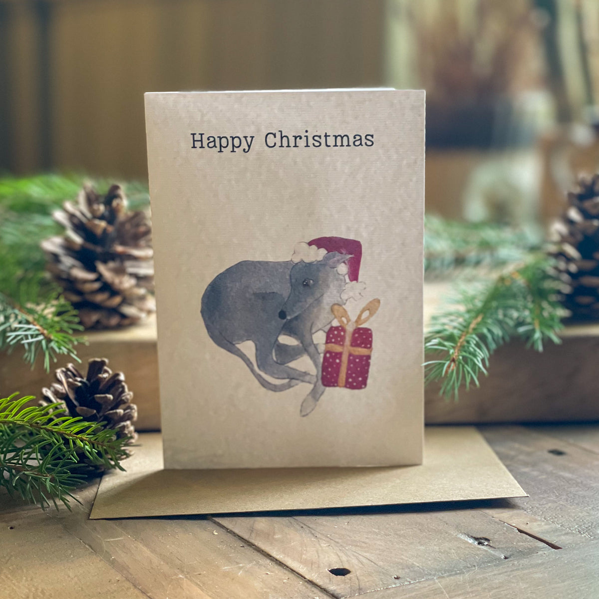 Happy Christmas | Blue Whippet
