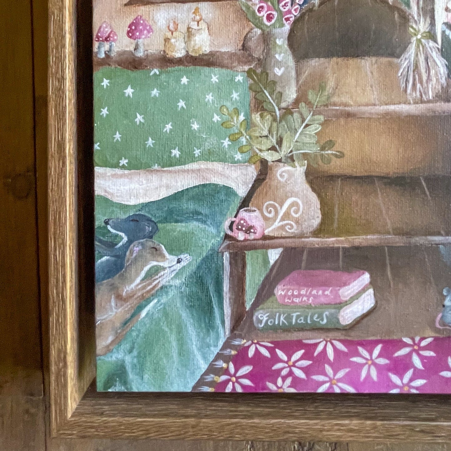 Along The Canal | Narrowboat | Framed Original Canvas