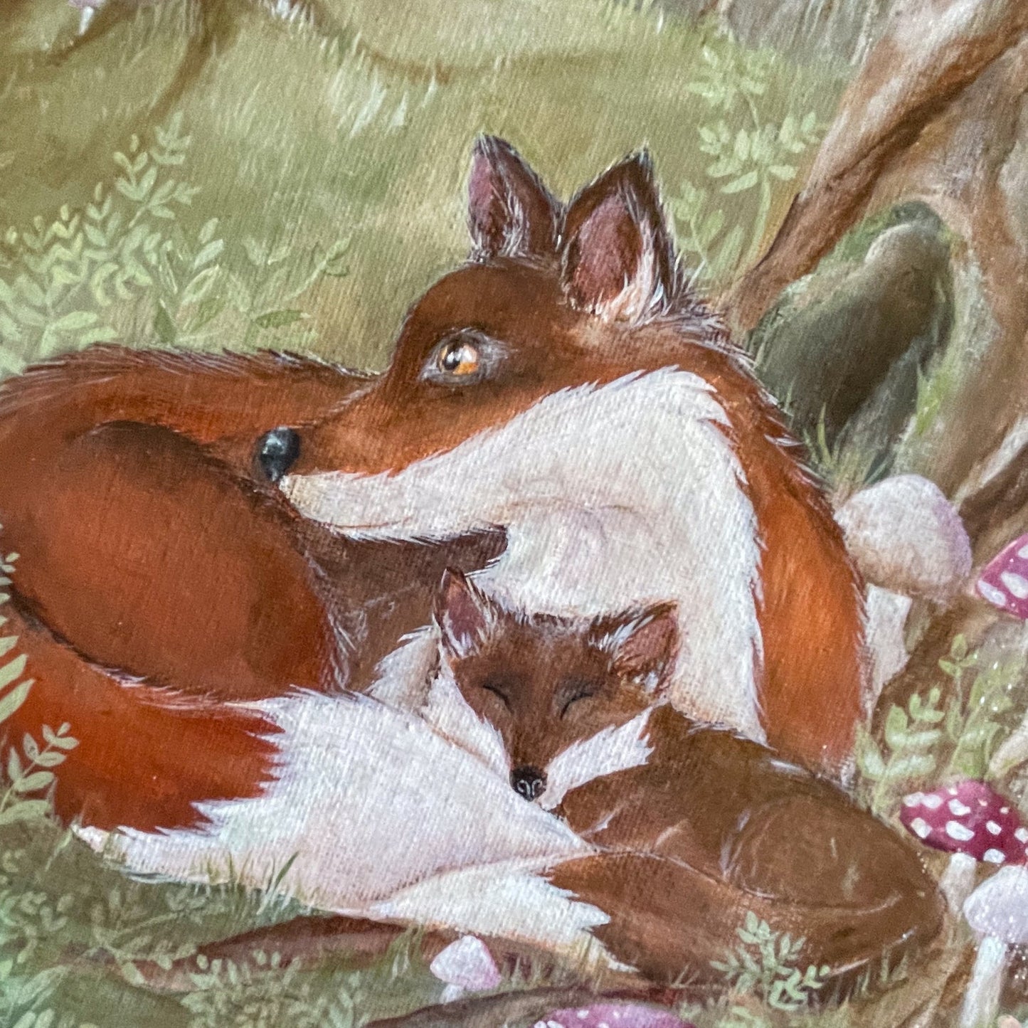 Home | Foxes | Framed Original Canvas