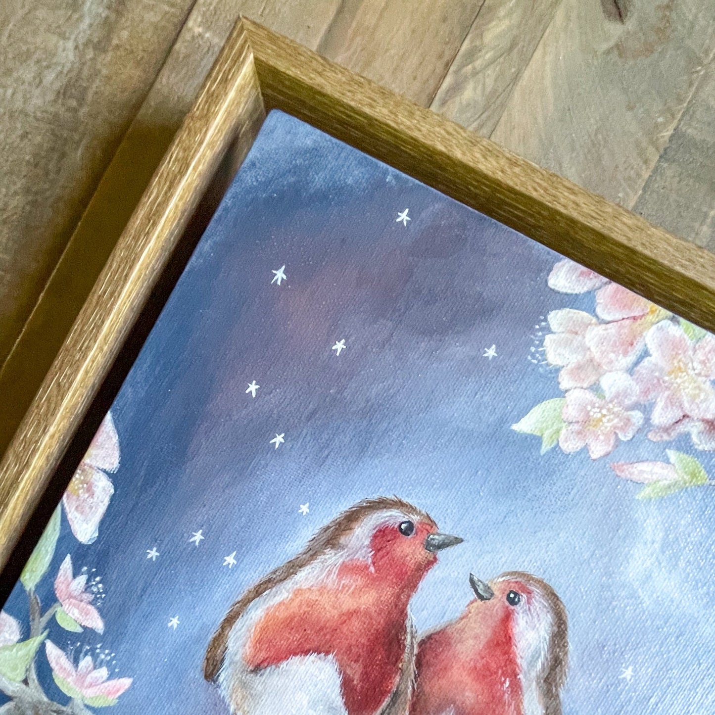 Storyteller | Robins | Framed Original Canvas