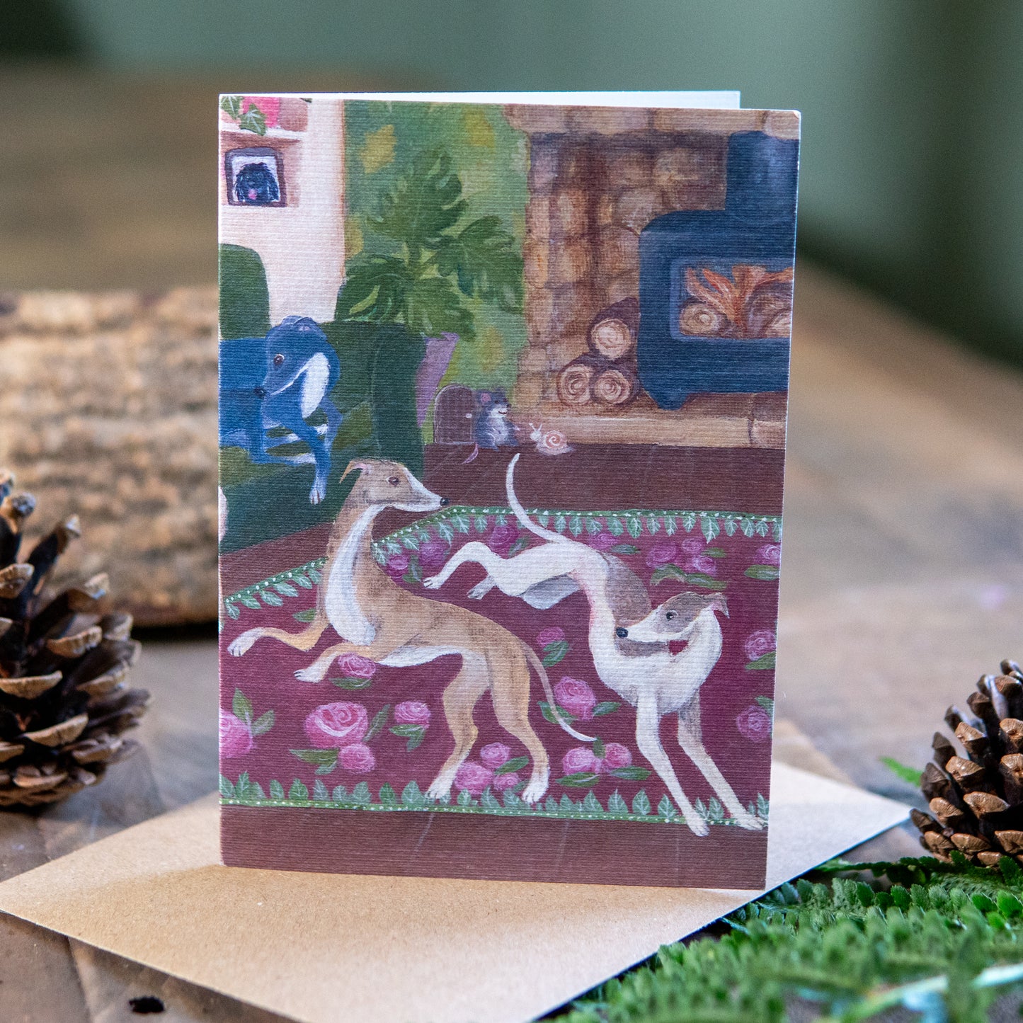 Whippet Birthday Card | Unique Sighthound Greeting Cards | Whippet Cottage