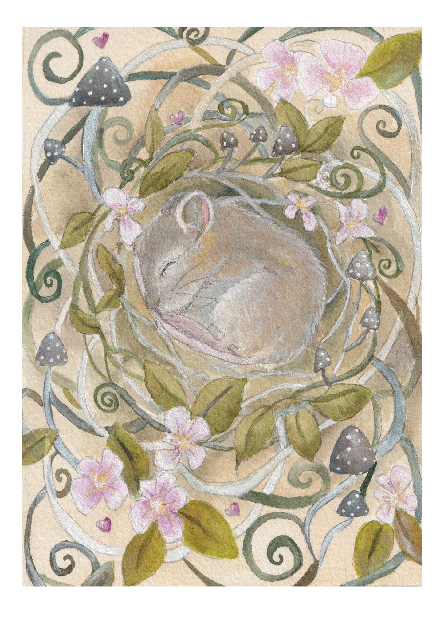 Mouse Nest Fine Art Print | Cosy