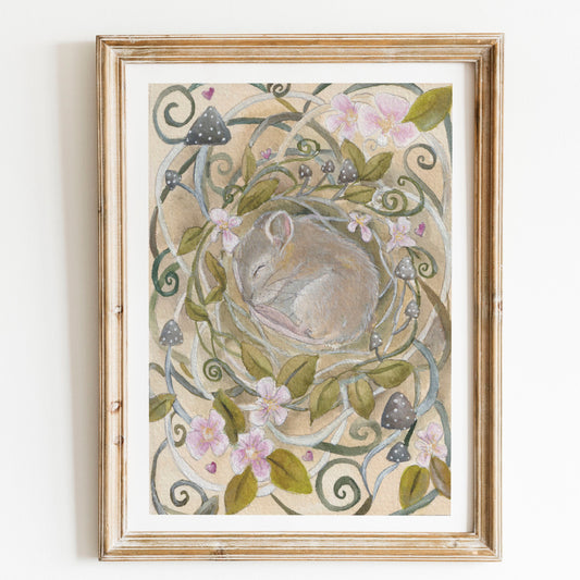 Mouse Nest Fine Art Print | Cosy