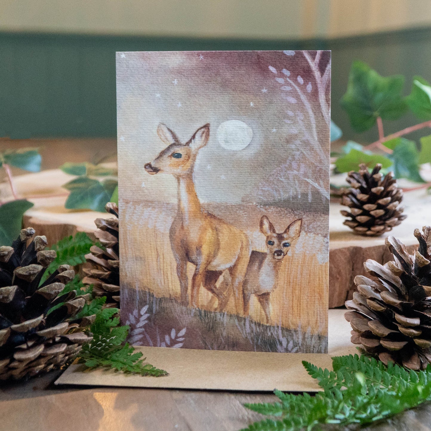 Deer Greeting Card | Harvest Moon | Everyday and Birthday Greeting Card