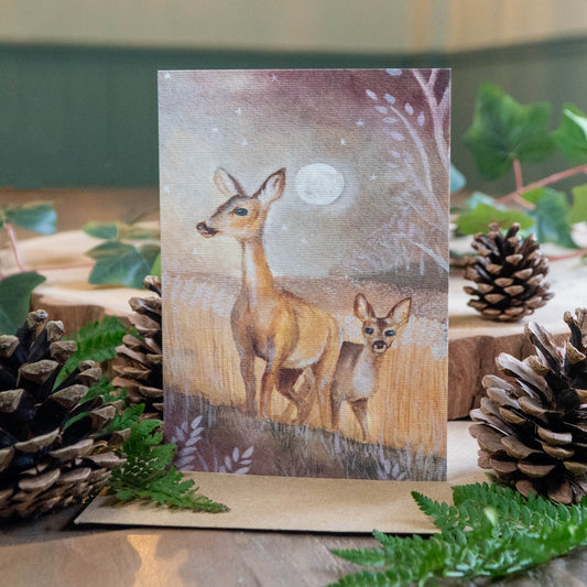 Deer Greeting Card | Harvest Moon | Everyday and Birthday Greeting Card