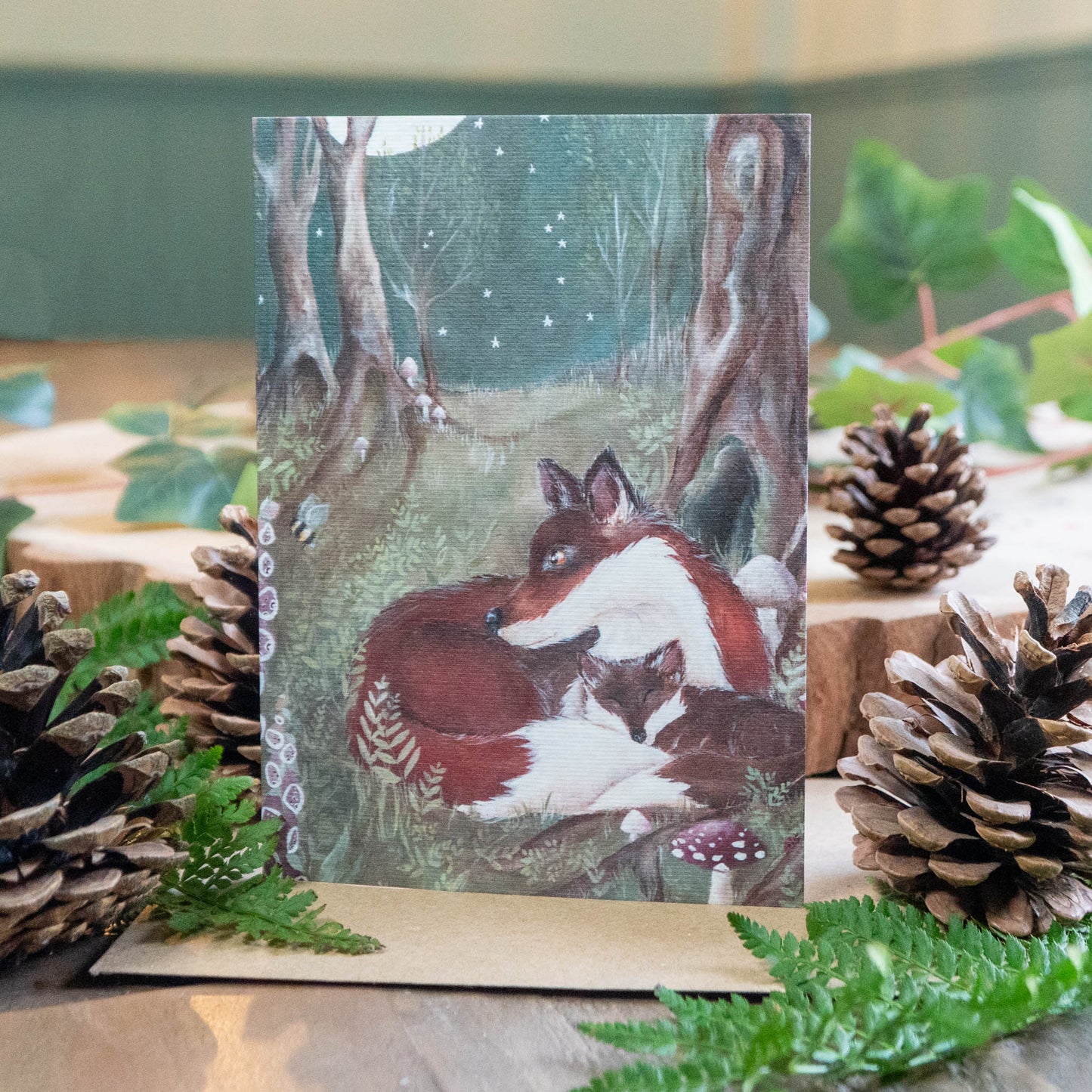 Whimsical Vixen & Cub Greeting Card | Home | Everyday and Birthday Greeting Card