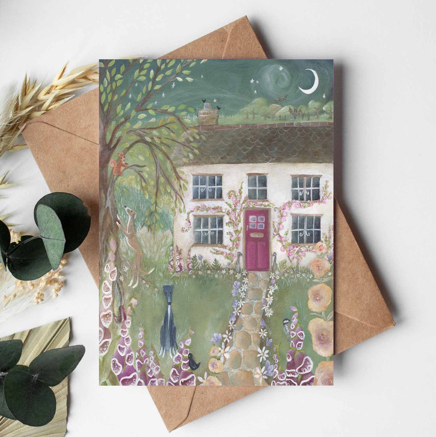 Cute Cottage Greeting Card | Foxglove Cottage| Everyday and Birthday Greeting Card