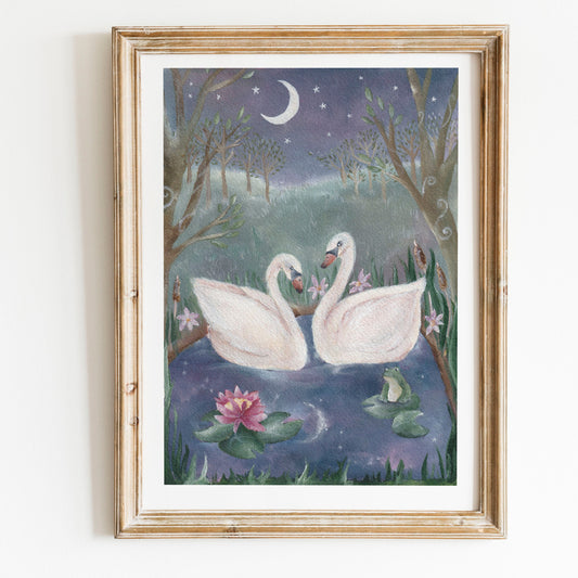 Swans Fine Art Print | Swan Lake